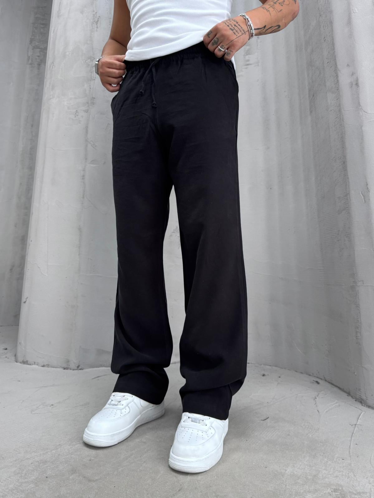 Gabardin Kumaş Pantolon Siyah
