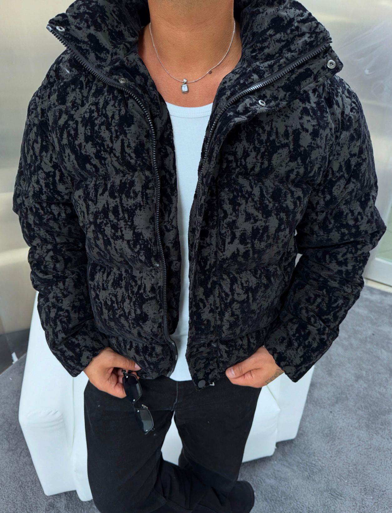 Oversize Şişme Mont Siyah
