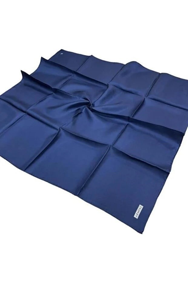 Armine Twill Eşarp Açık  Lacivert