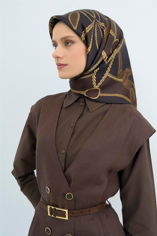 Saf İpek Twill Eşarp 9531D 01