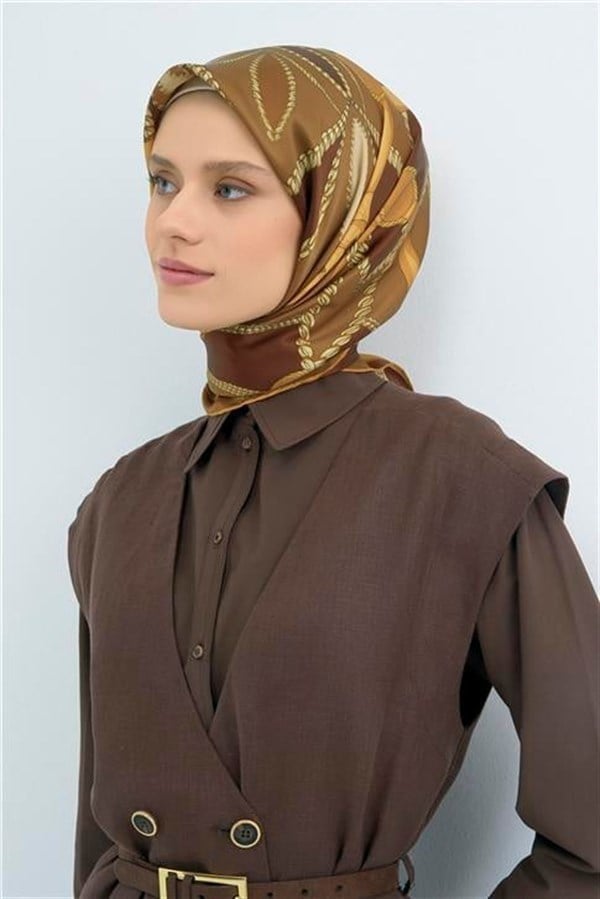 Saf İpek Twill Eşarp 9531D 80
