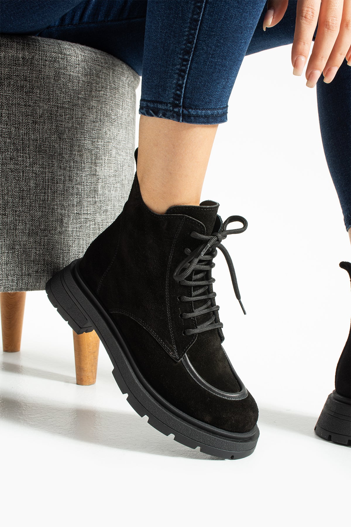 Kadın Bot & Bootie Süet Siyah Belirtilmemiş Belirtilmemiş