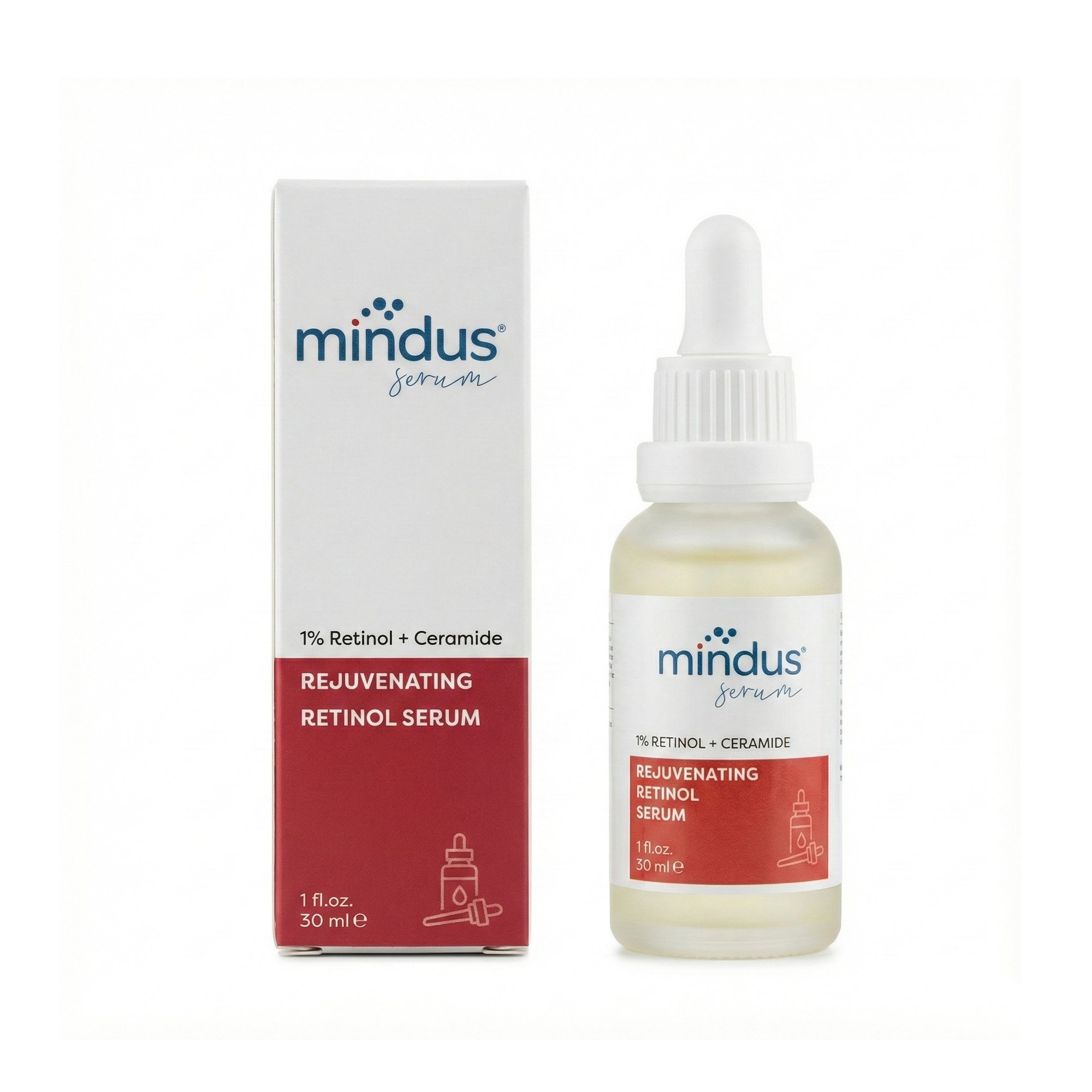 Mindus Kırışıklık Karşıtı, Onarıcı Retinol (a Vitamini) Gece Serumu 30 Ml (1% Retinol + Ceramide)