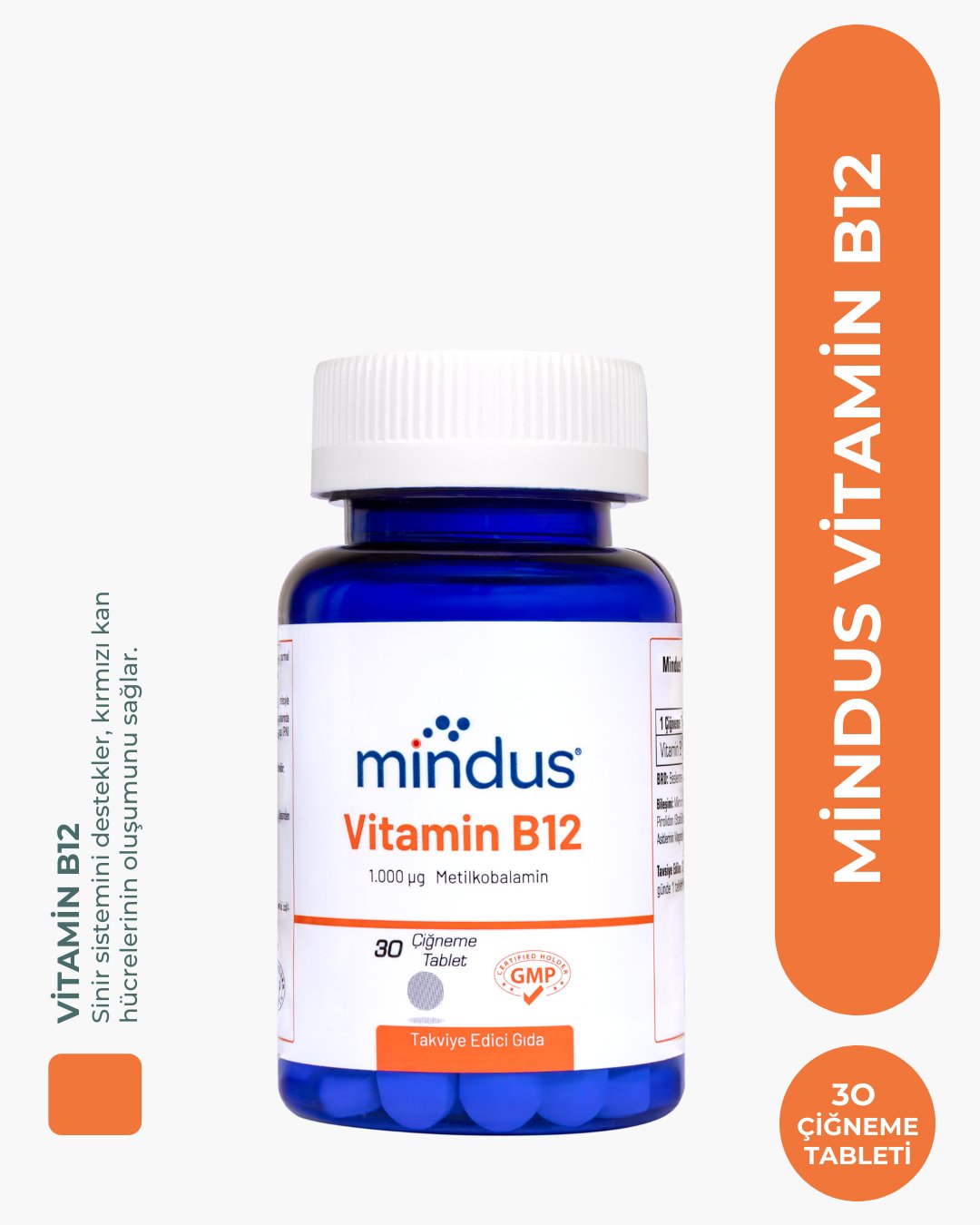 Vitamin B12 30 Çiğneme Tablet