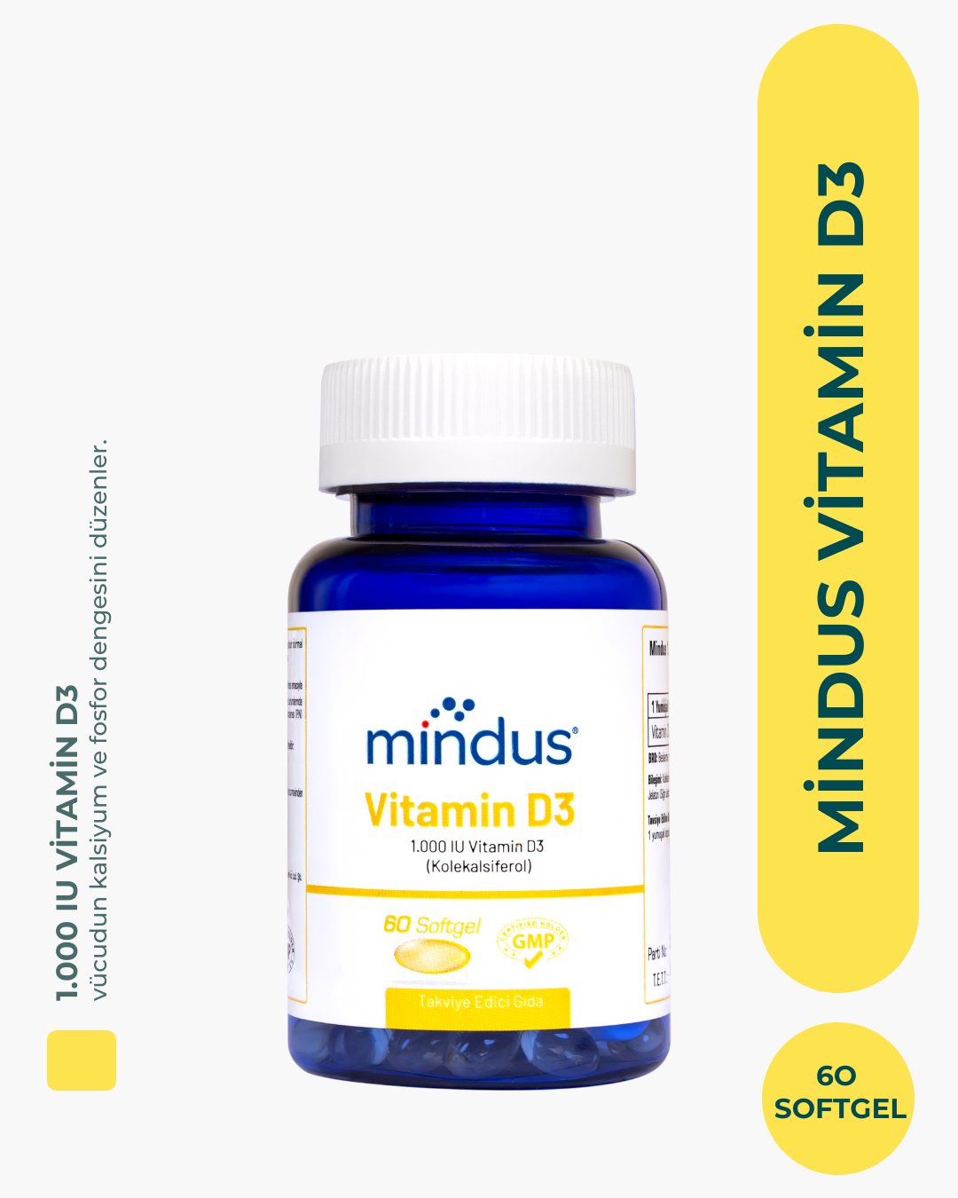 Vitamin D3 1.000 IU 60 Softgel
