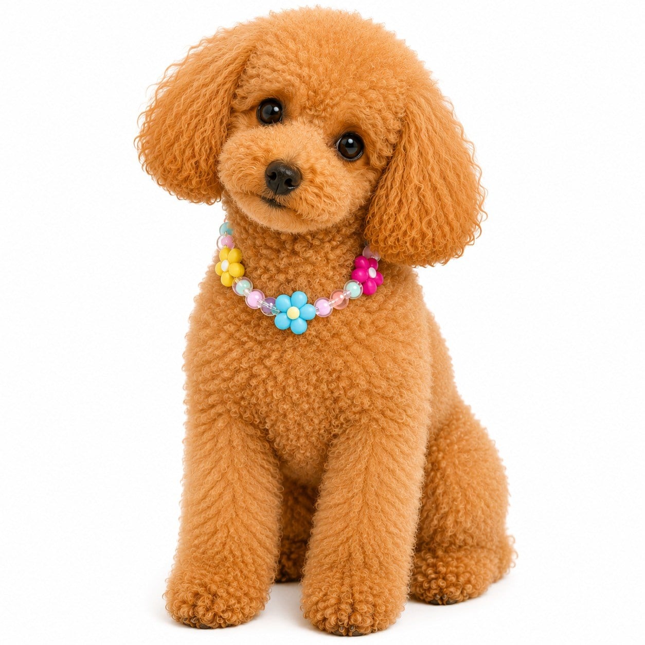 DolcePets Çiçek Desenli Kolye/Mavi