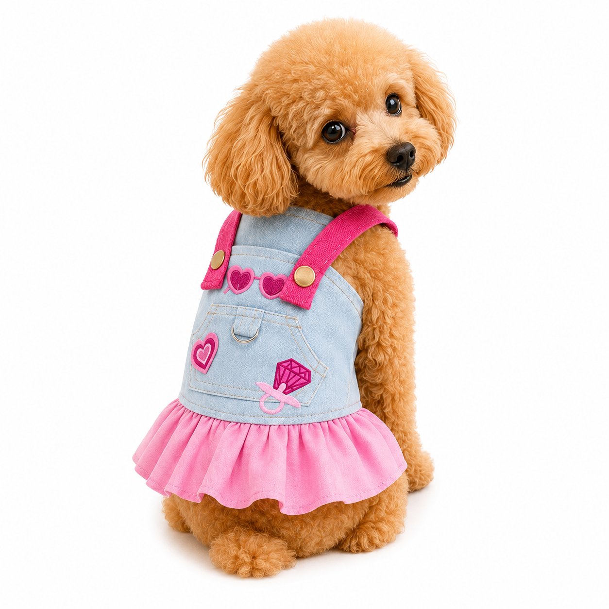 DolcePets Kalpli Tasmalı Elbise