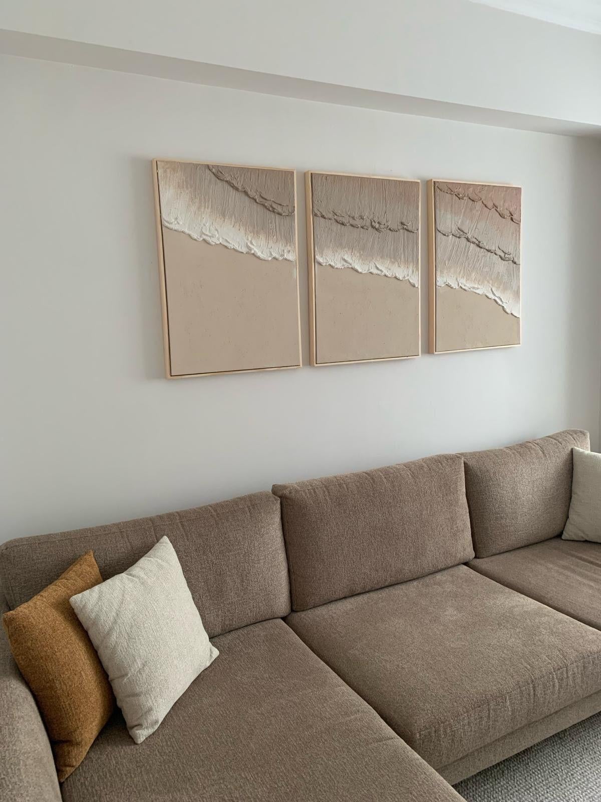 Ocean Brown Dokulu Tablo 3'lü Set