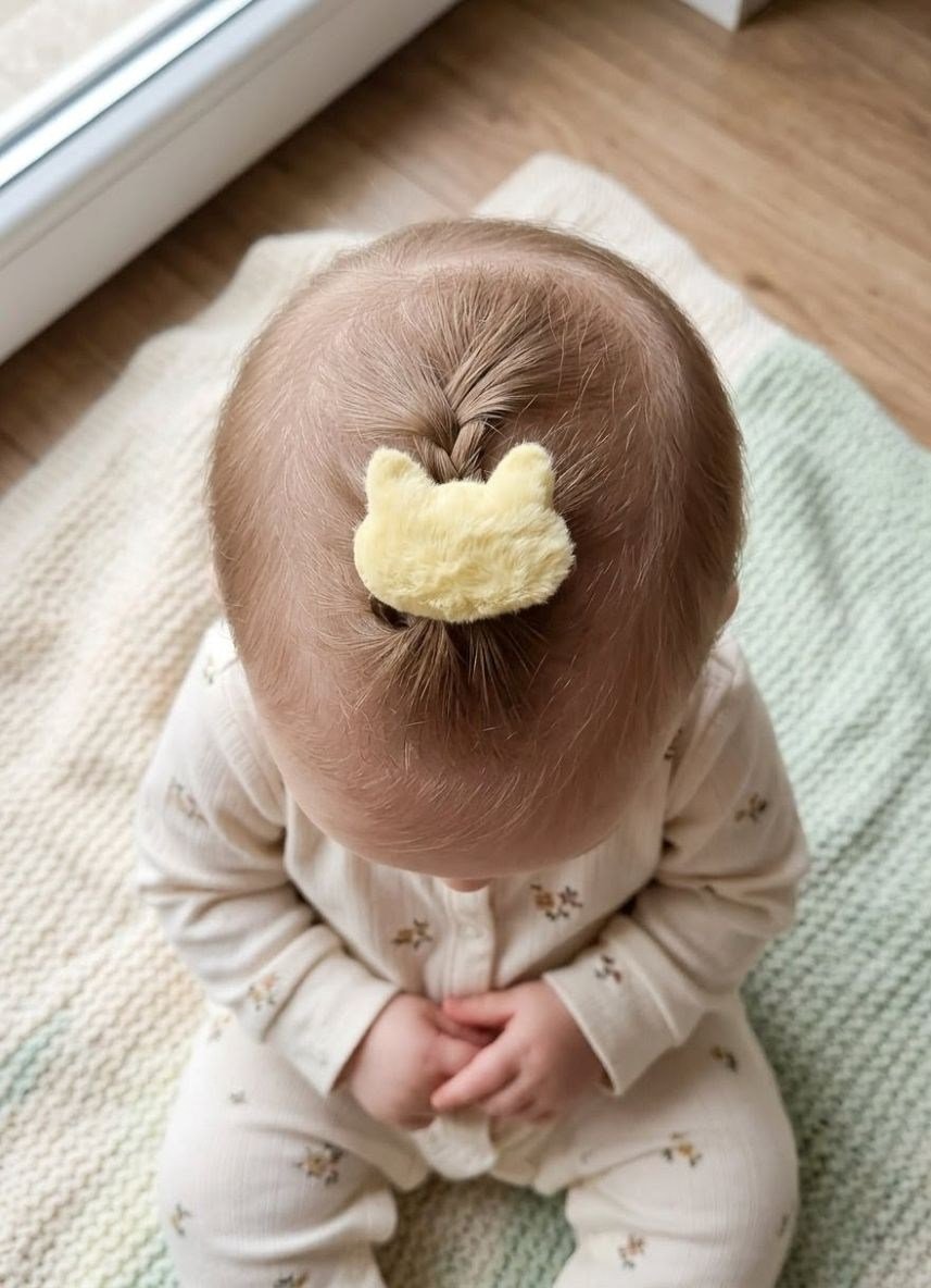 Toka DelisiTOKABebekler İçin Ekose Kulaklı Kırmızı Ayıcık Figürlü Yılbaşı Özel Saçsız Bebek TokasıBebekler İçin Peluş Kulaklı Sarı Kedicik Figürlü Özel Saçsız Bebek Tokası