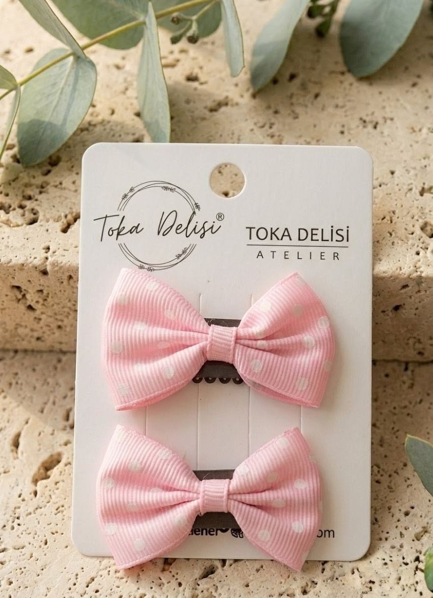 Toka DelisiTOKASaçsız Bebek Tokası, İkili Sevimli Saç Acıtmayan Puantiyeli Kurdeleli Saçsız Bebek TokasıSaçsız Bebek Tokası, İkili Sevimli Açık Pembe Saç Acıtmayan Puantiyeli Kurdeleli Saçsız Bebek Tokası