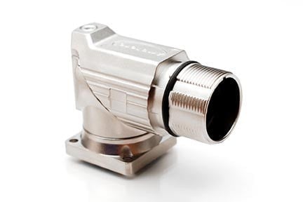MA7RAP1202 12 position 90° rotatable receptacle, threaded, P type, counter-clockwise insert, Large Flange (28.0x28.0)