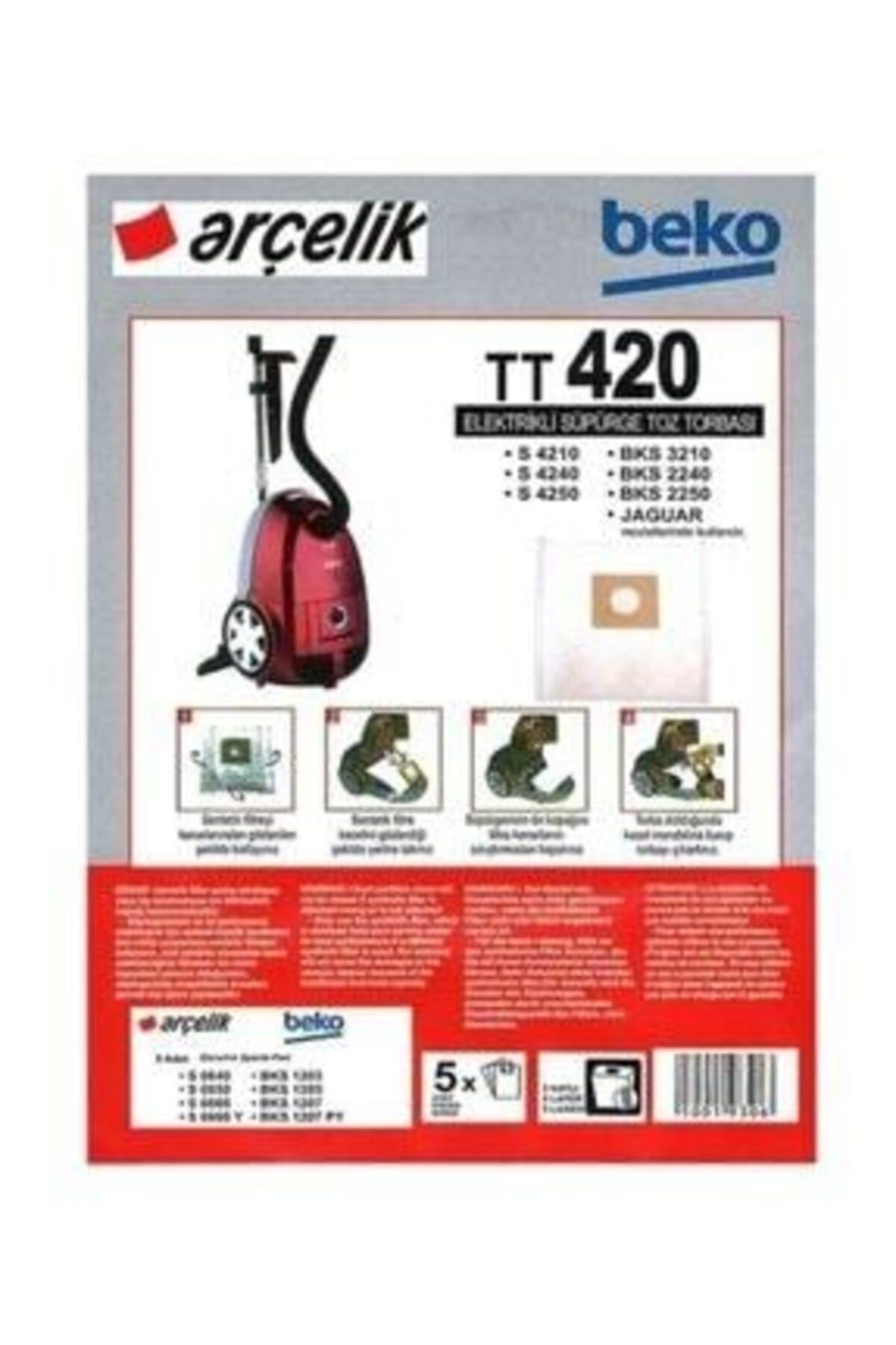 Arcelık S4210 S4240 S4250 Orjinal Süpürge Torbası