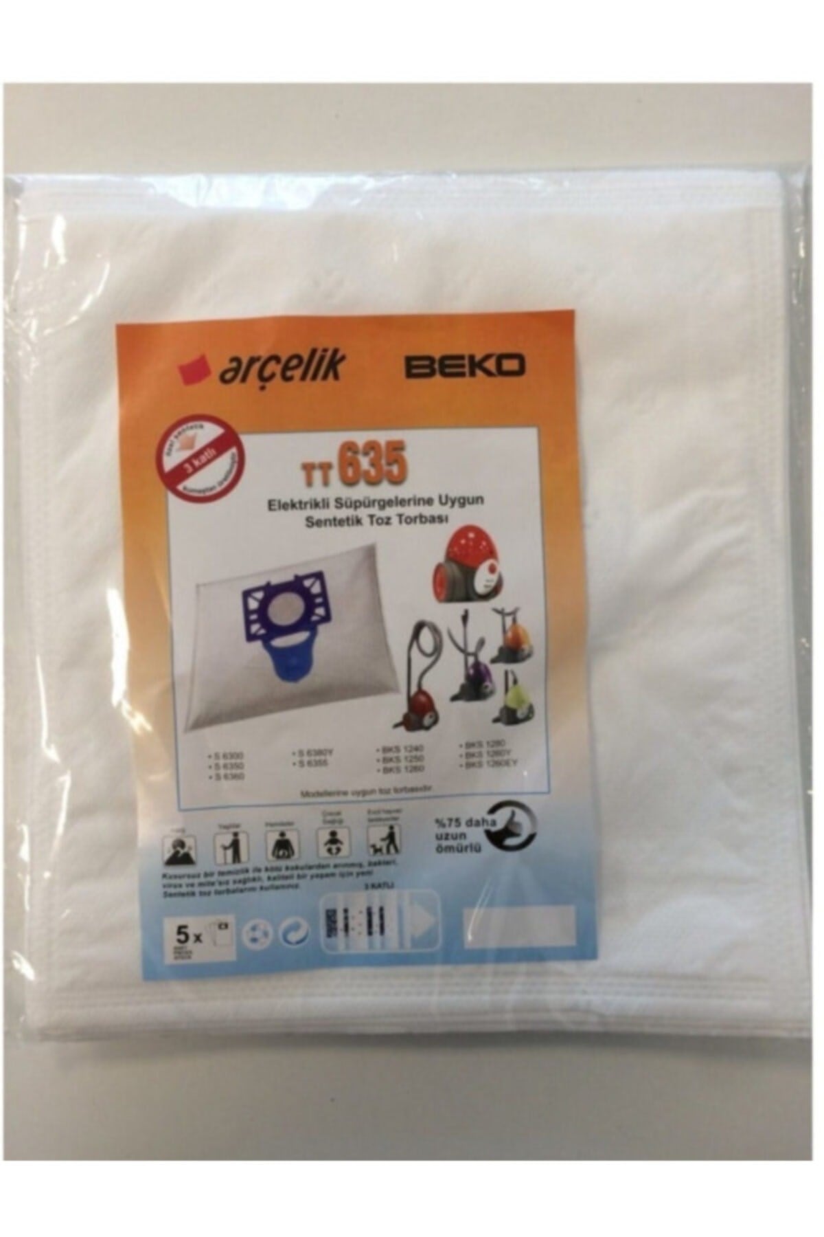 Beko Tt635 Süpürge Torbası 5 Adet