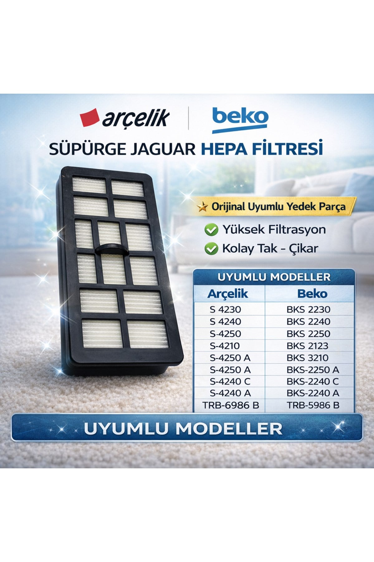 S 4250 Tornado Hepa Filtre