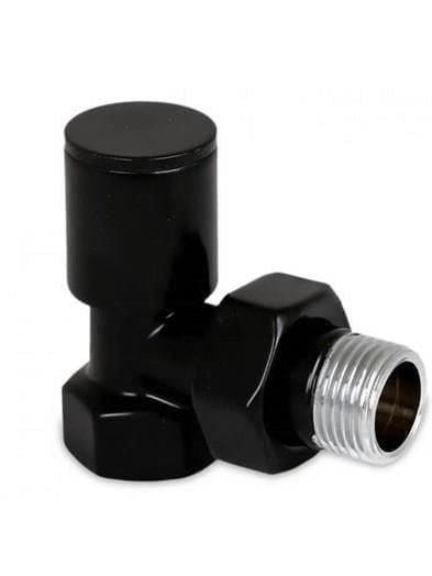 Siyah Vana  1/2 Px Metal Silindir Gövdeli Radyatör&Havlupan Vanası
