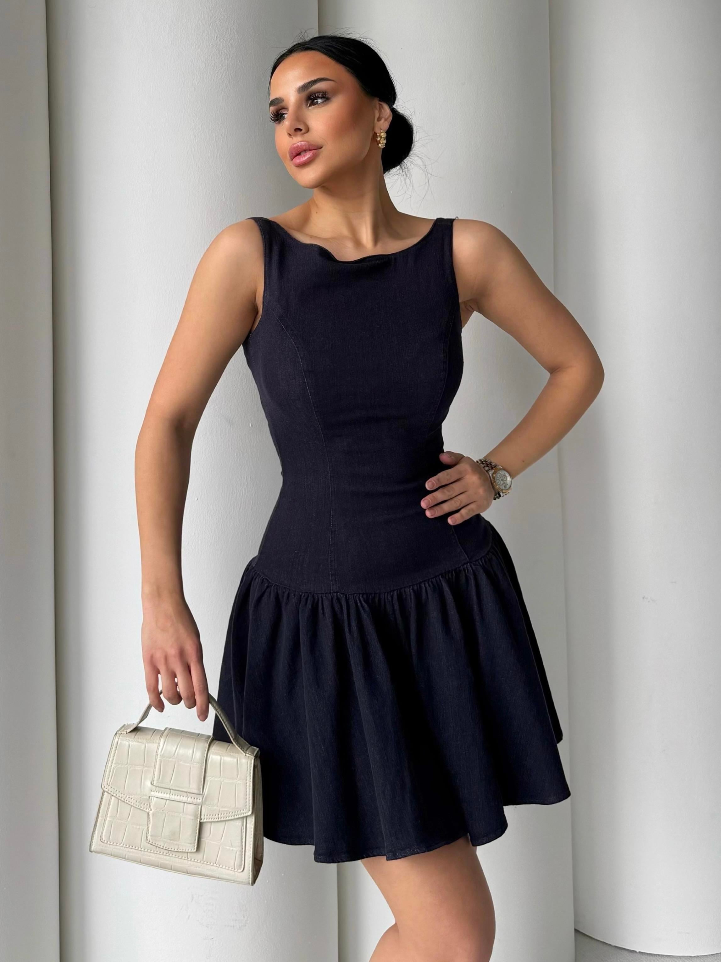Diana Denim Elbise Lacivert