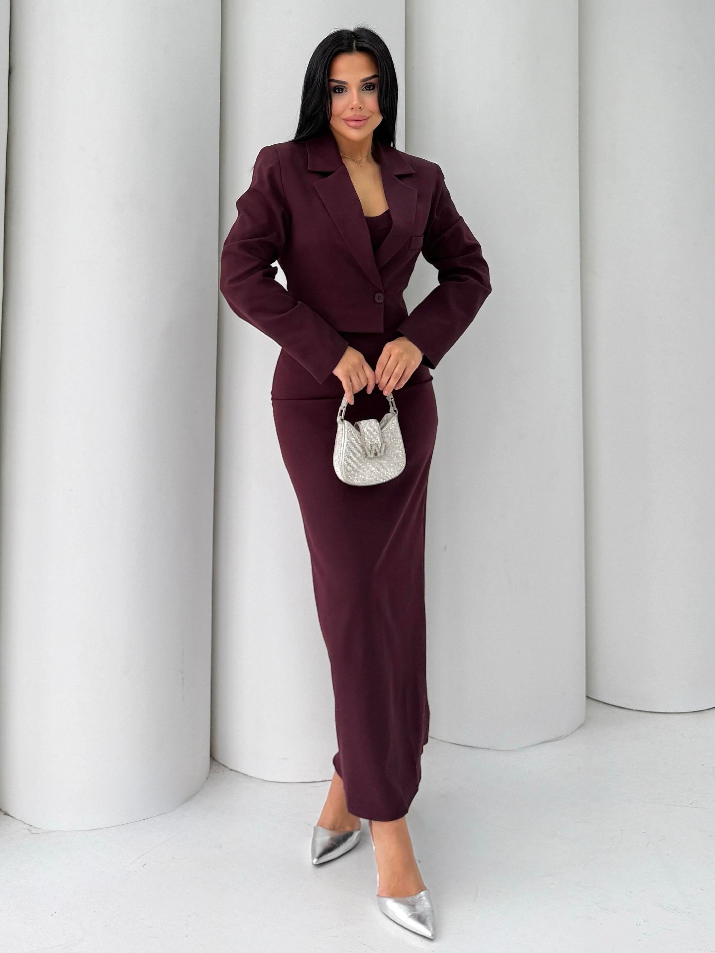 Megas Ceket Elbise Takım Bordo · 4