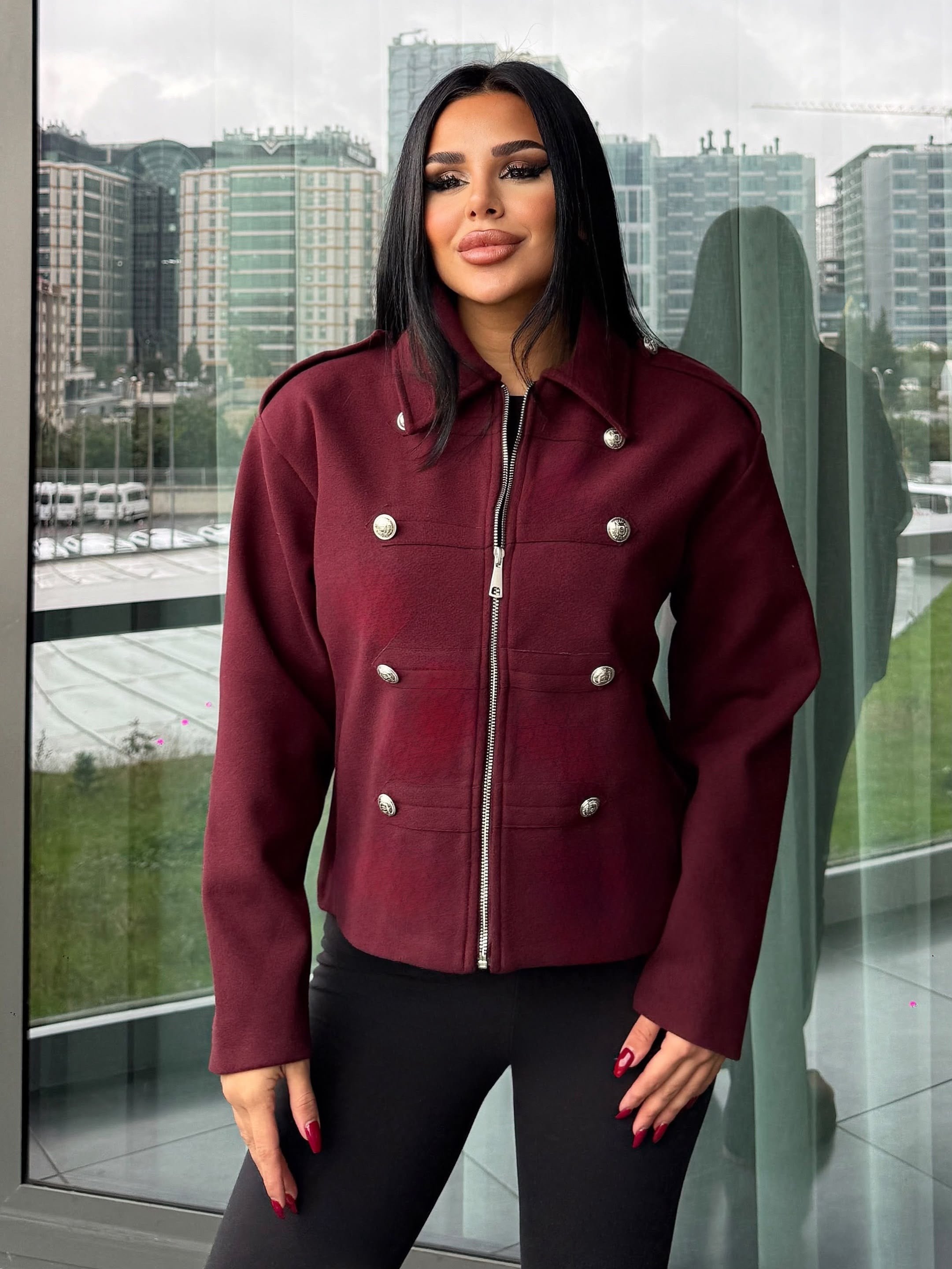 Milans Tasarım Ceket Bordo
