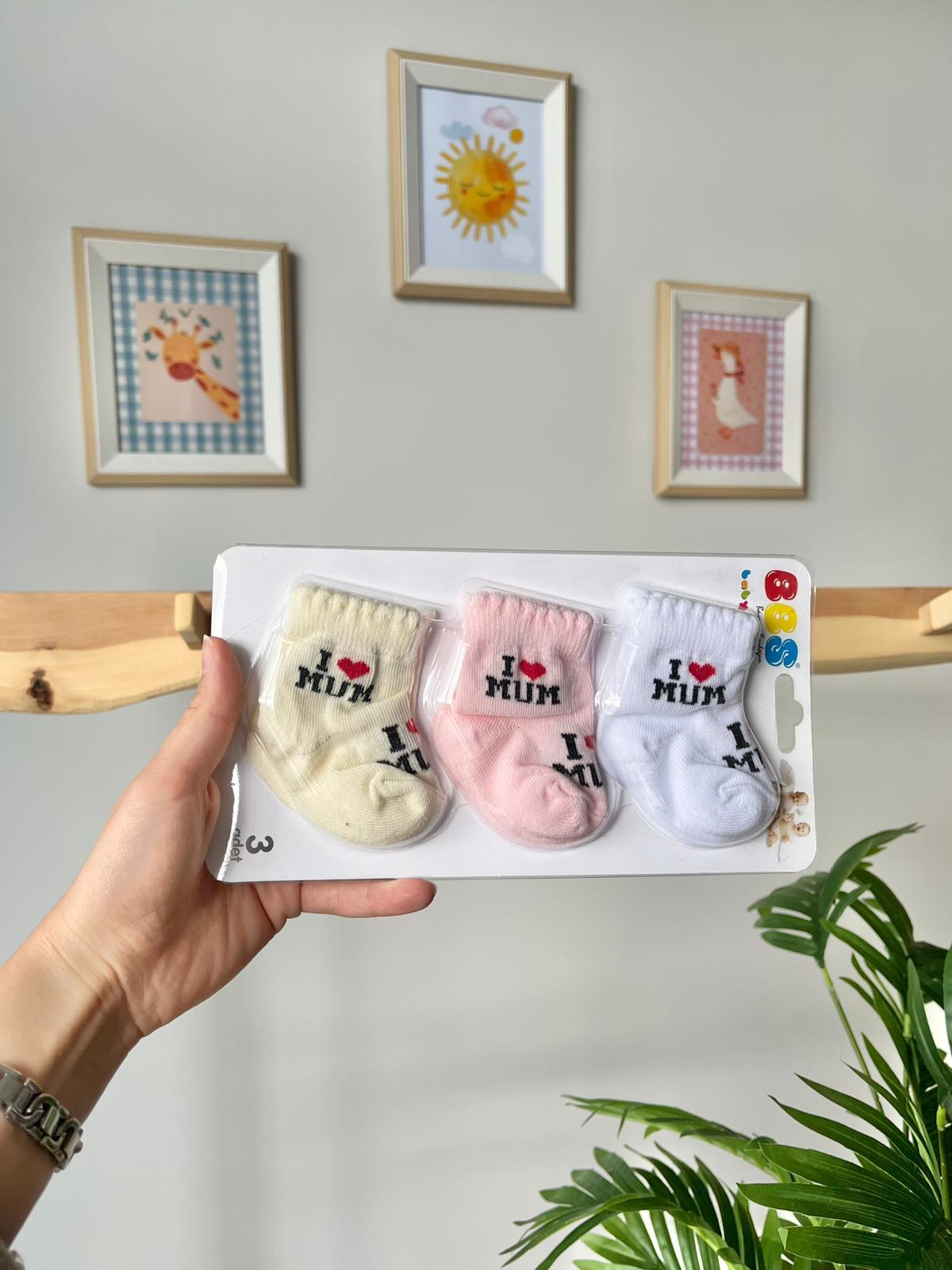 3'lü Çorap Mum Pembeli