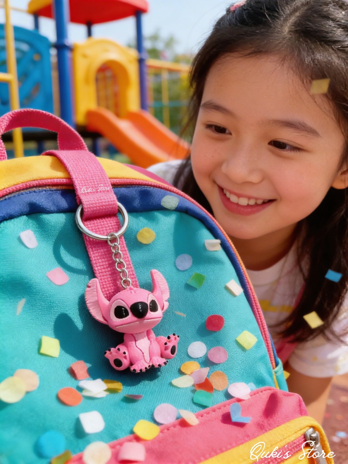 Pembe Stitch, Dekoratif Anahtarlık ve Çantar Charmı, 1 Adet