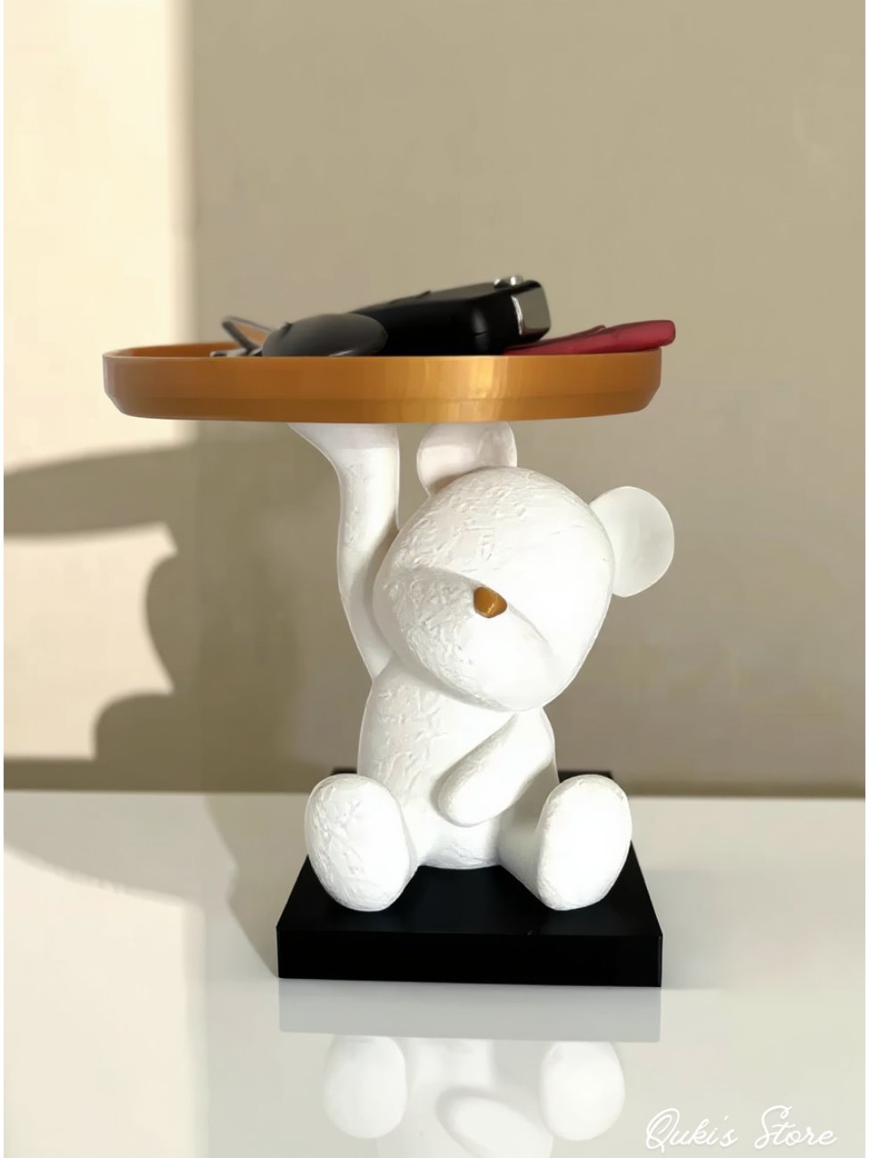 Tabak Tutan Sevimli Ayıcık Biblosu, 14 cm, 1 Adet
