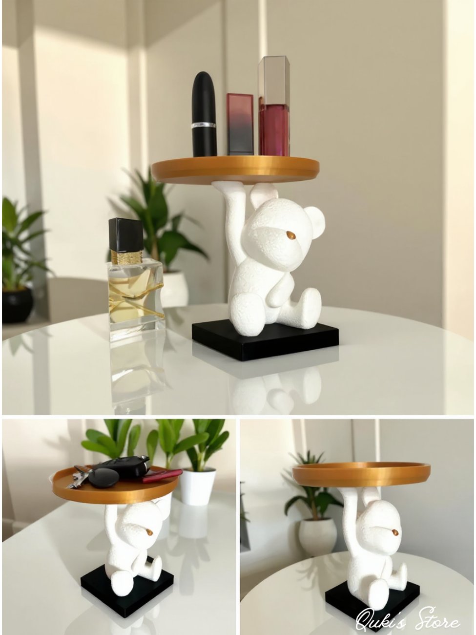 Tabak Tutan Sevimli Ayıcık Biblosu, 14 cm, 1 Adet