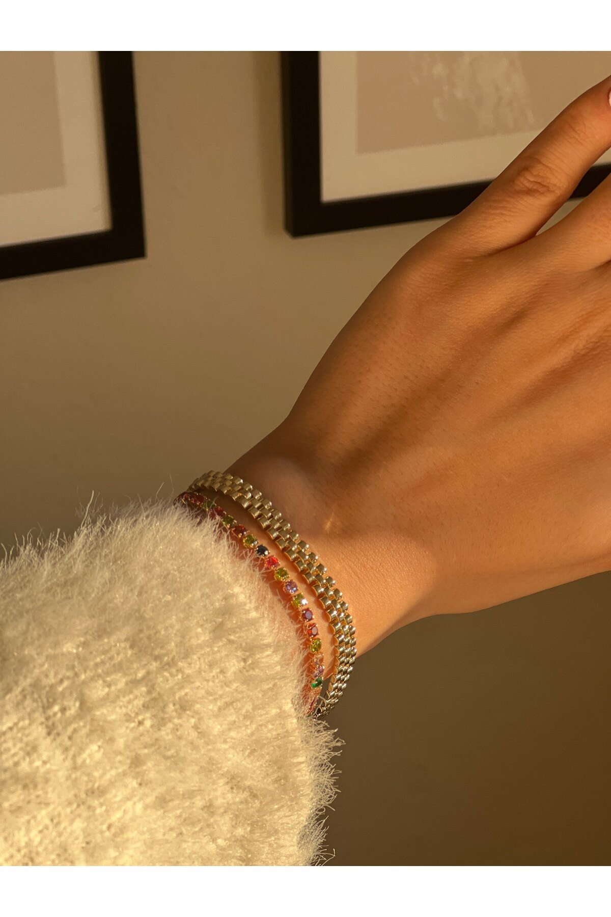 Rainbow 3 MM su yolu bileklik