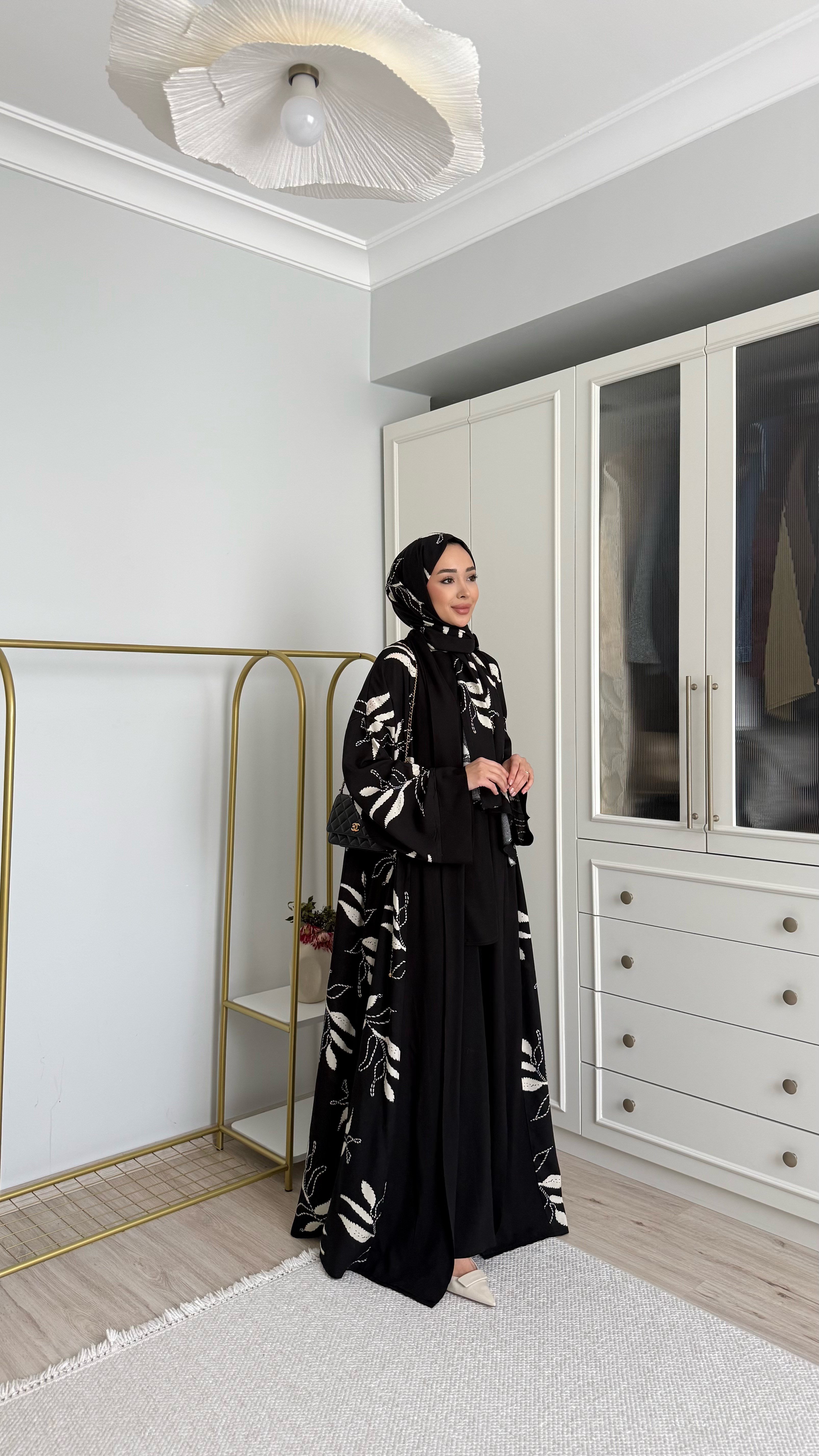 Leaf abaya takım