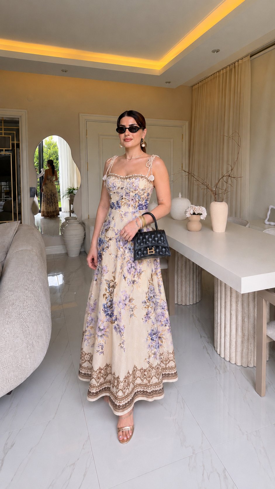 Premium Midi Violetta Elbise 