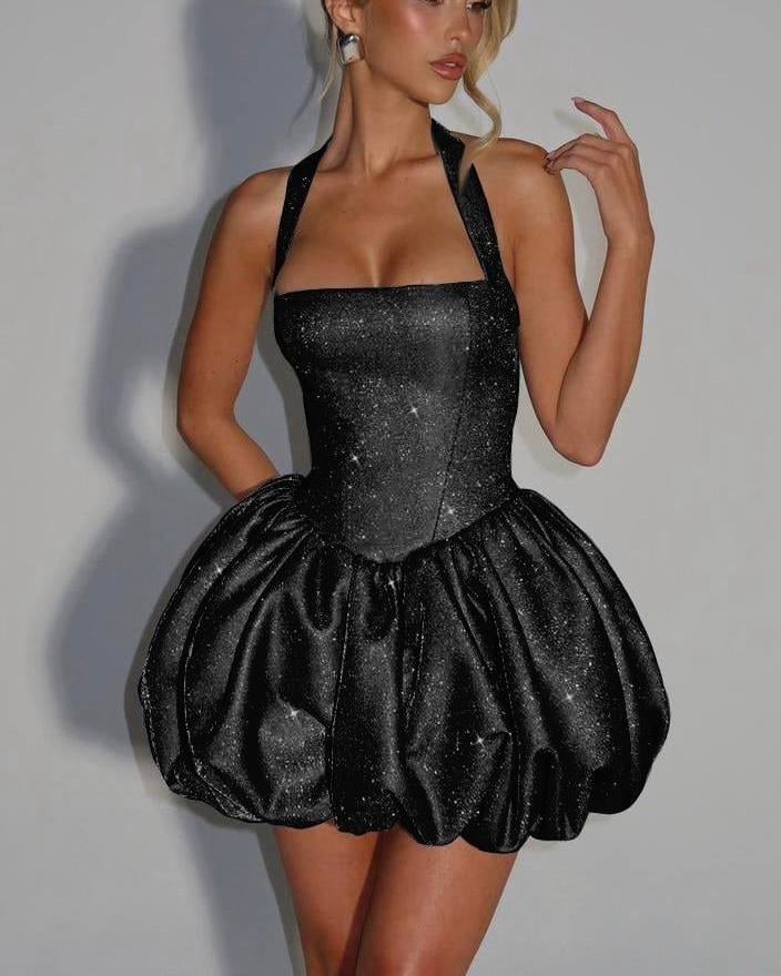 Balera Black Simli Elbise
