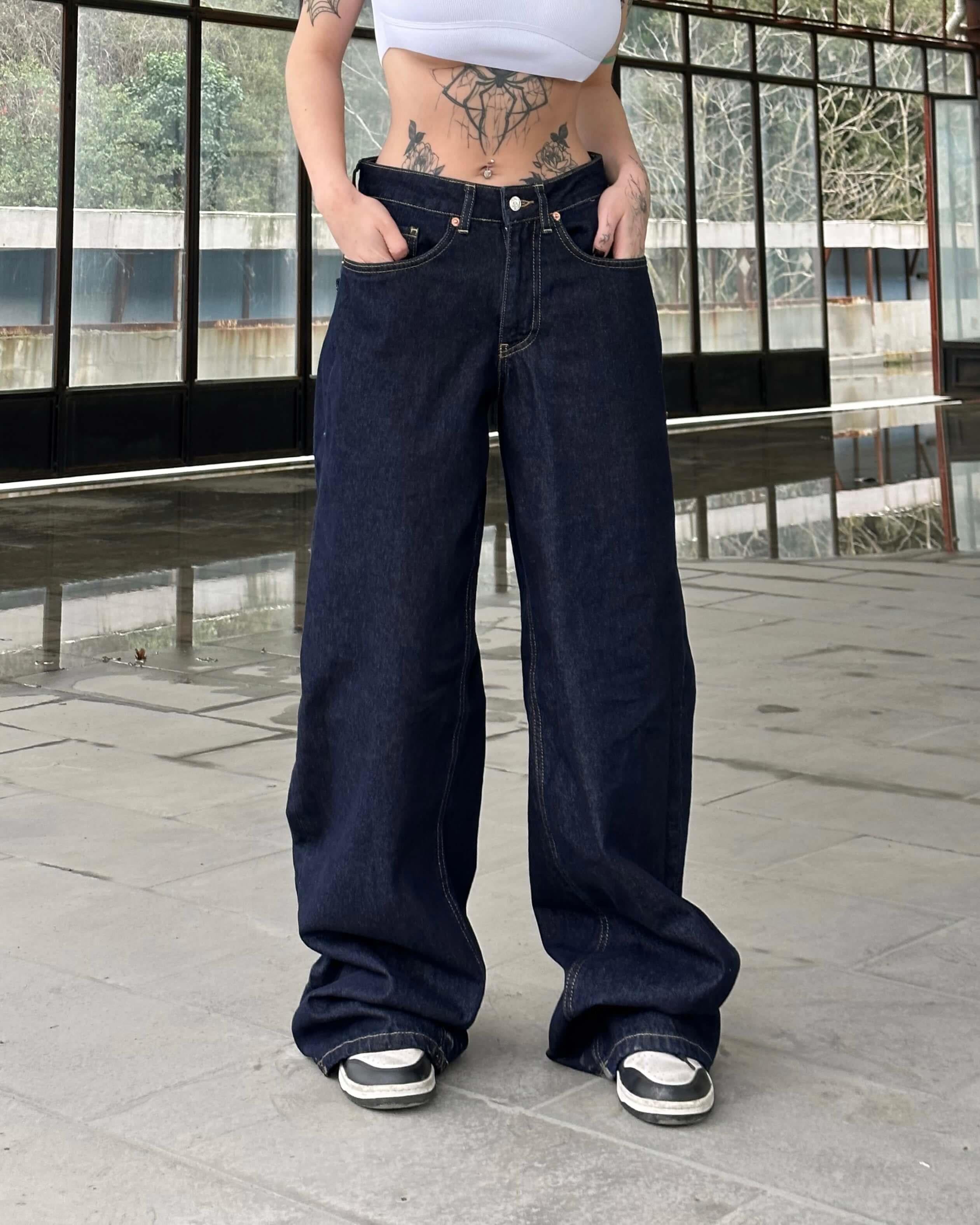 ENIGMATIC DARNKNES BLUE JEAN
