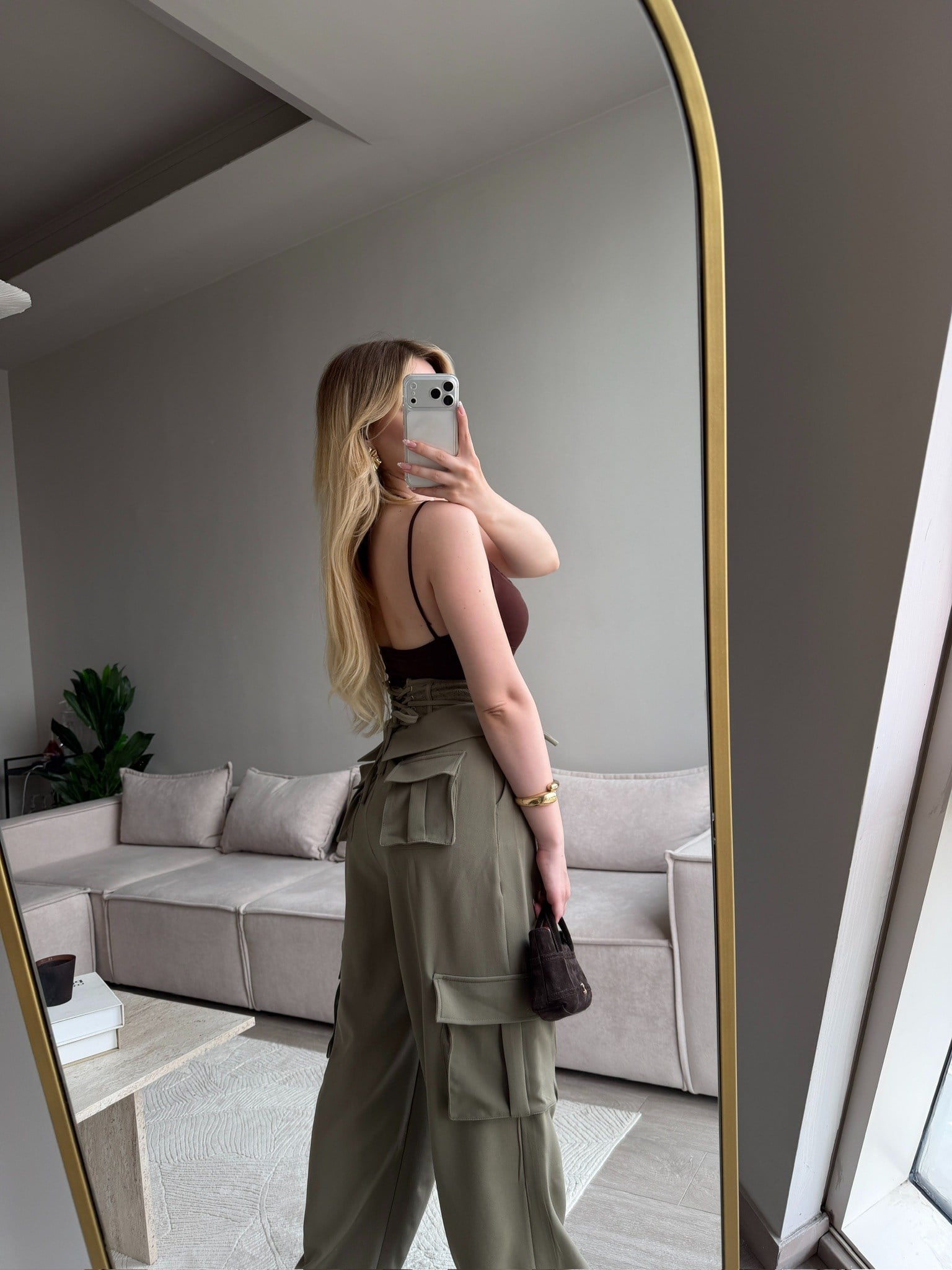 LEONE KEMERİ KATLAMALI PANTOLON HAKİ