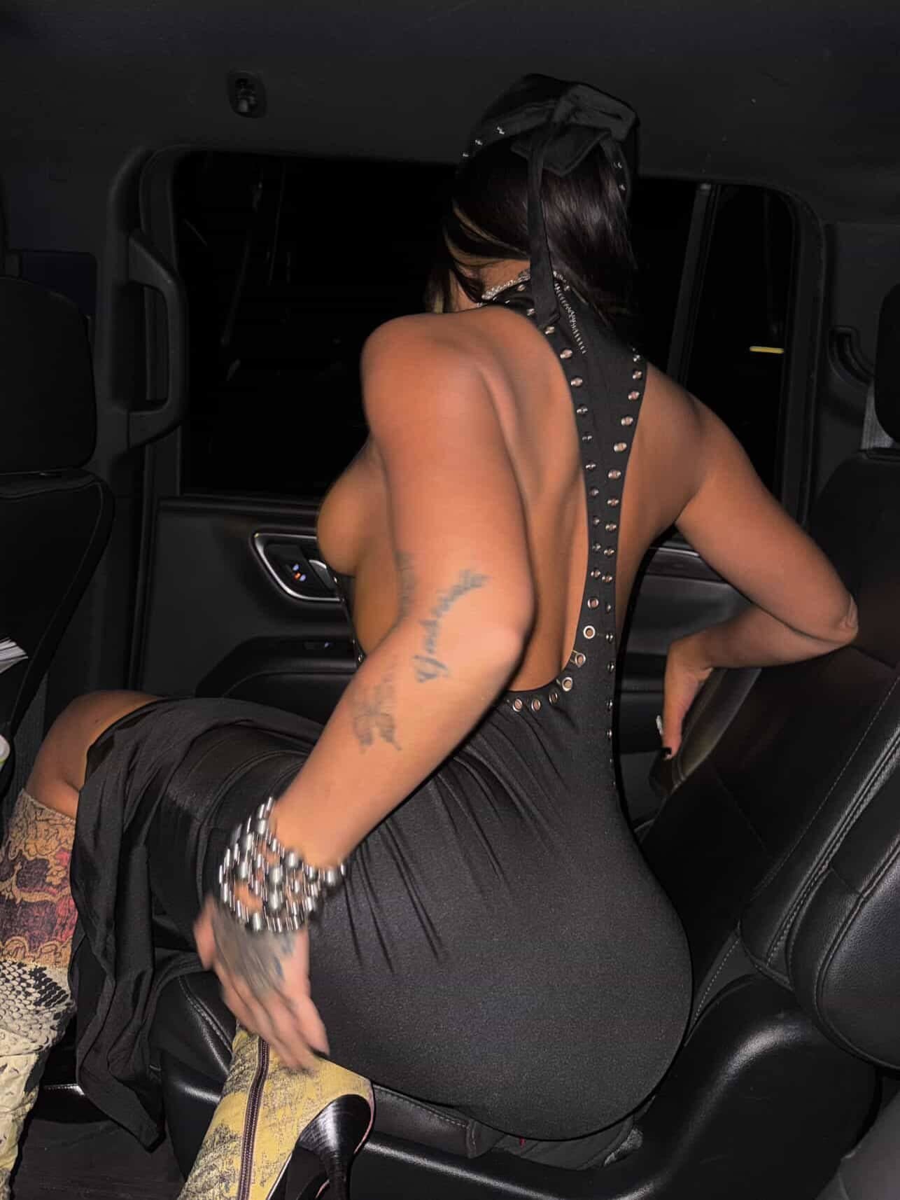 LİNA KUŞGÖZÜ DETAYLI ELBİSE SİYAH