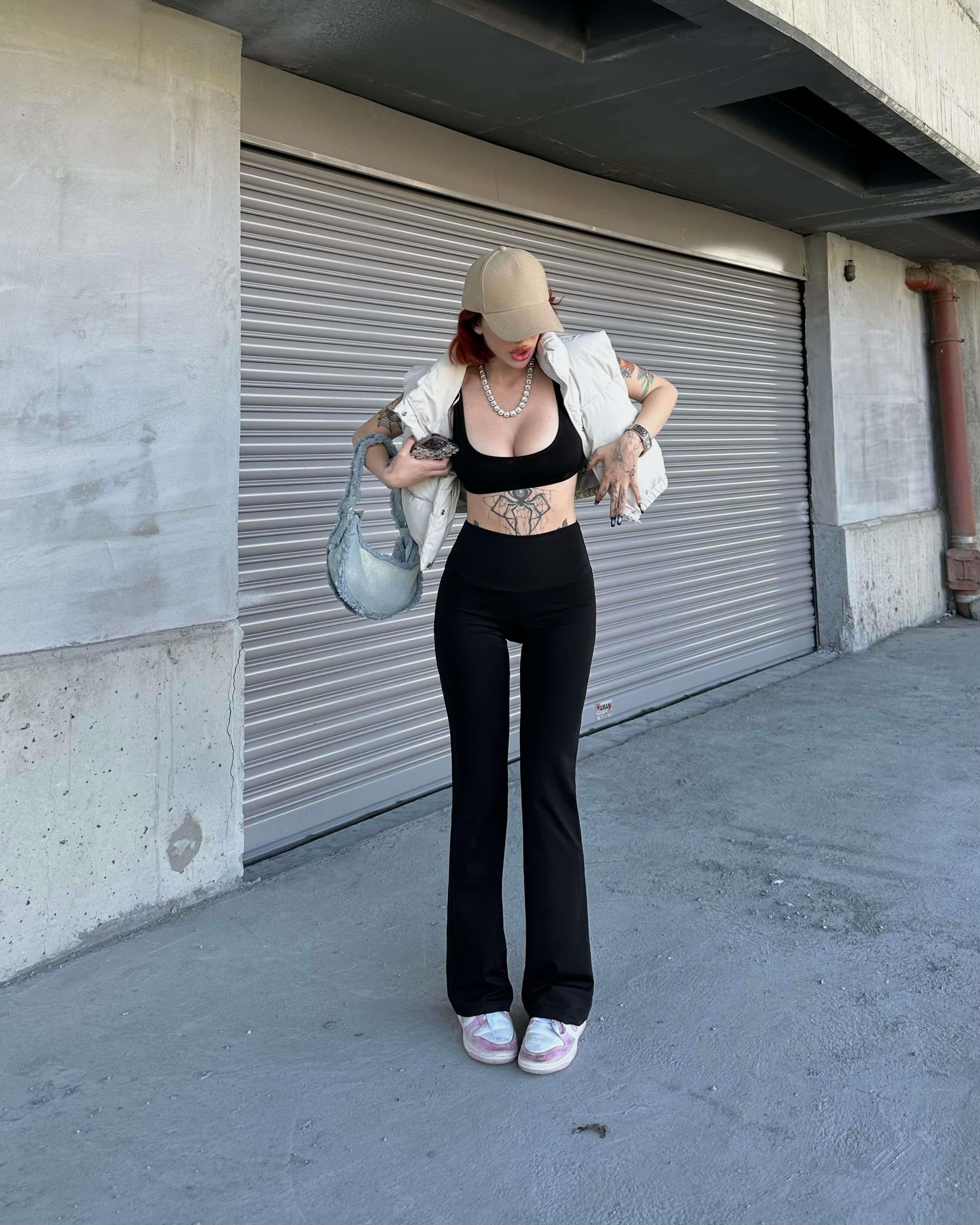 RAİSE UP COMPRESSİVE BLACK FLARE PANTOLON