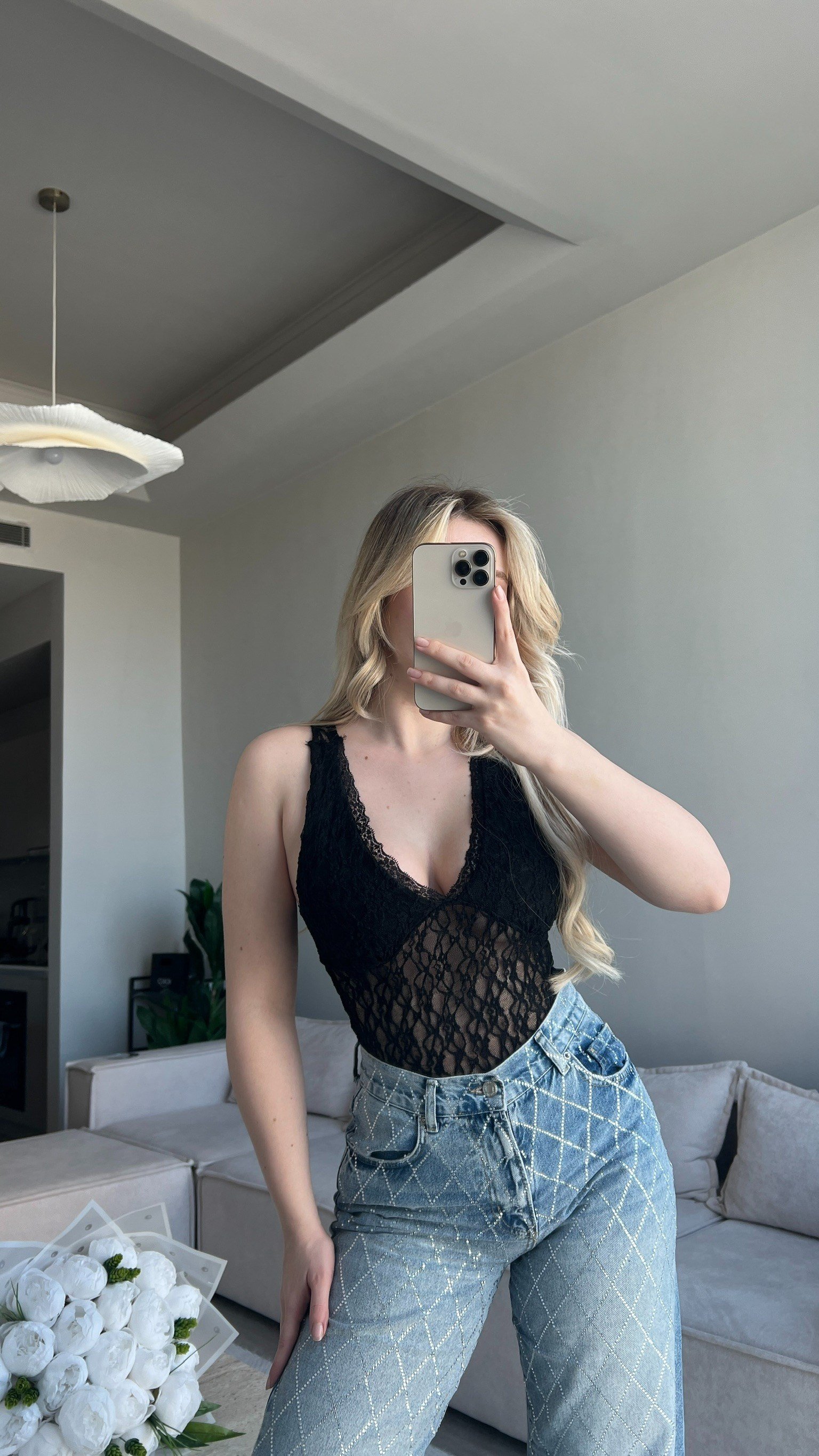 SORİA SİYAH DANTEL BODY