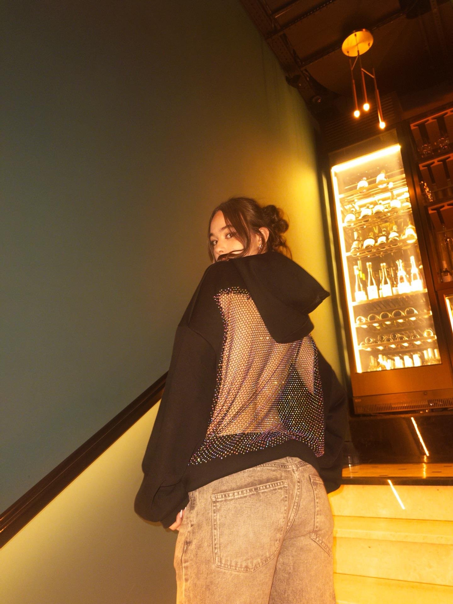 sweetlady black sırt detay sweatshirt 