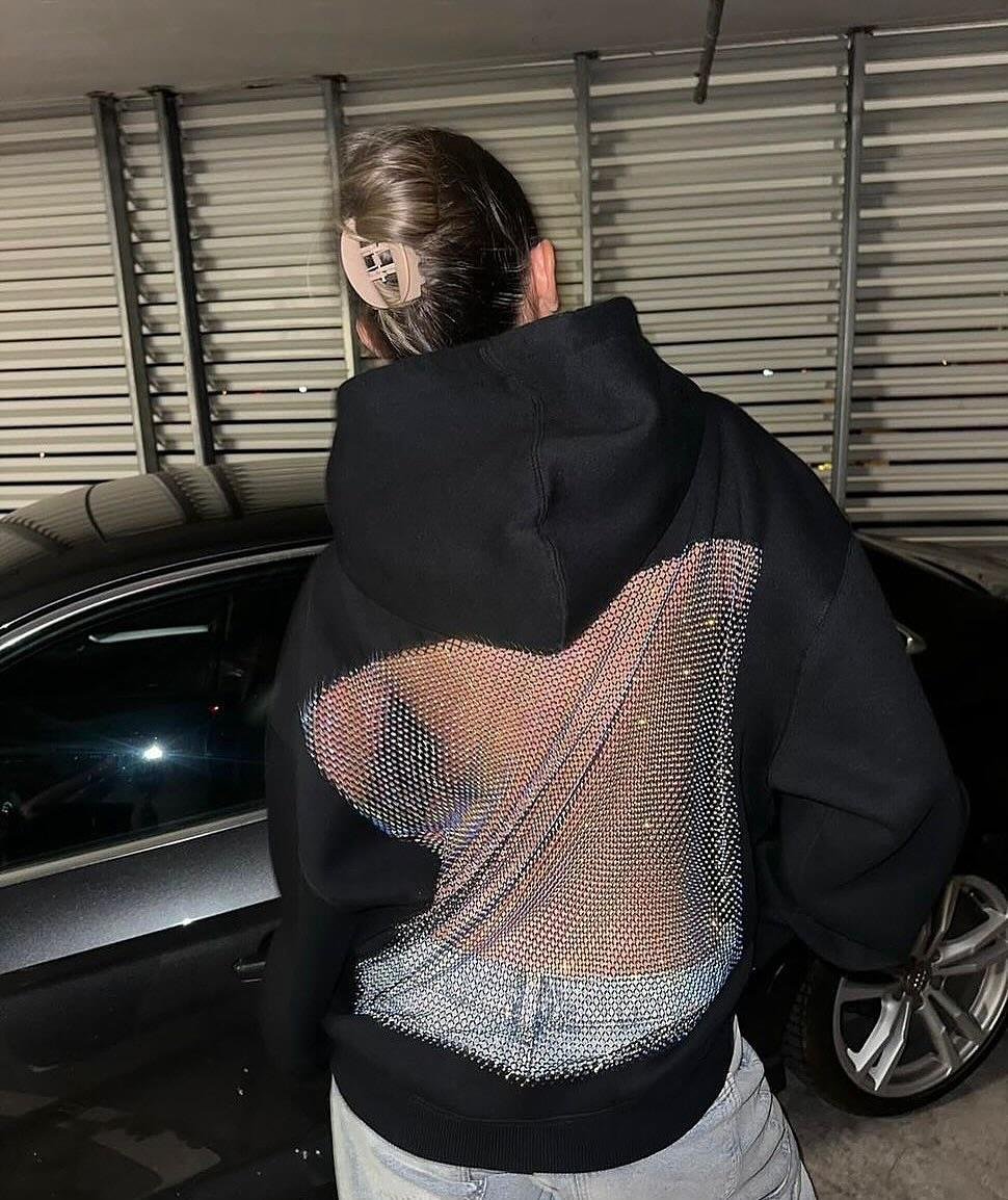 sweetlady black sırt detay sweatshirt 