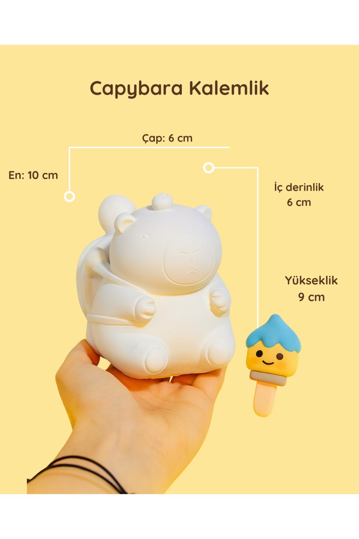 Boyanabilir Capybara Seramik Kalemlik / Saksı – Dekoratif ve Hobi İçin Özel Tasarım