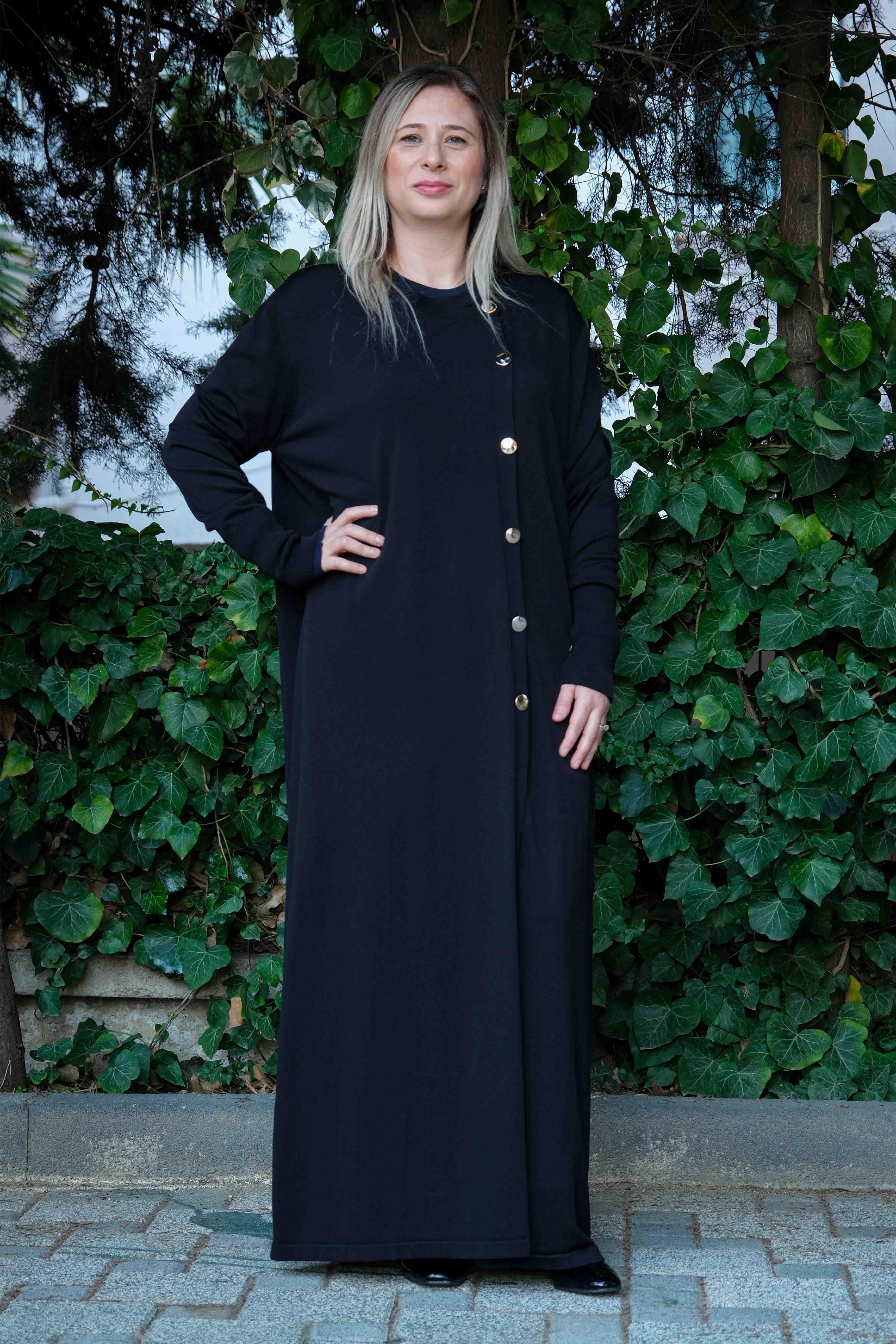 Missa - Rayon Flora Hırka Siyah