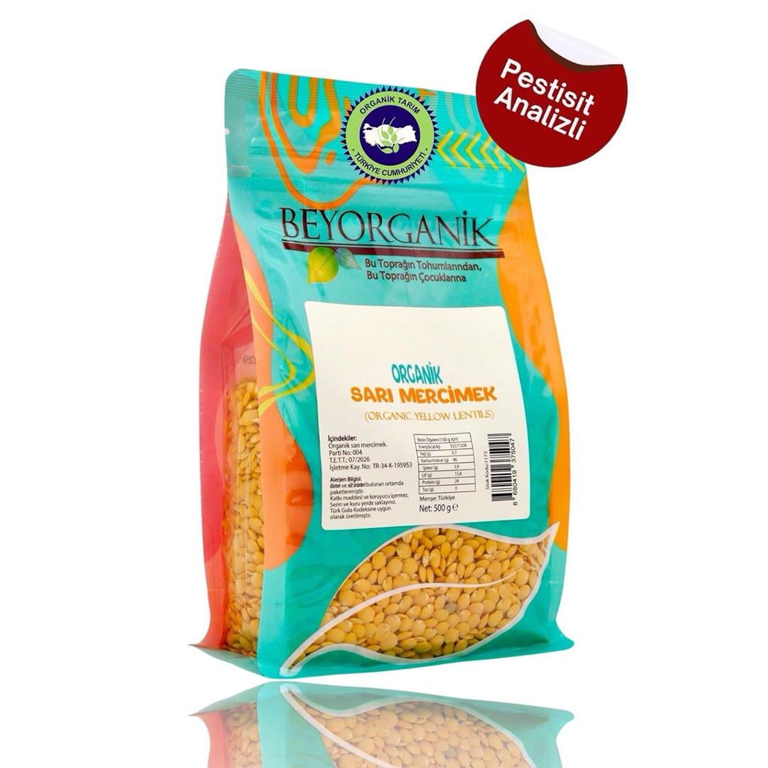Beyorganik Organik Sarı Mercimek 500 gr