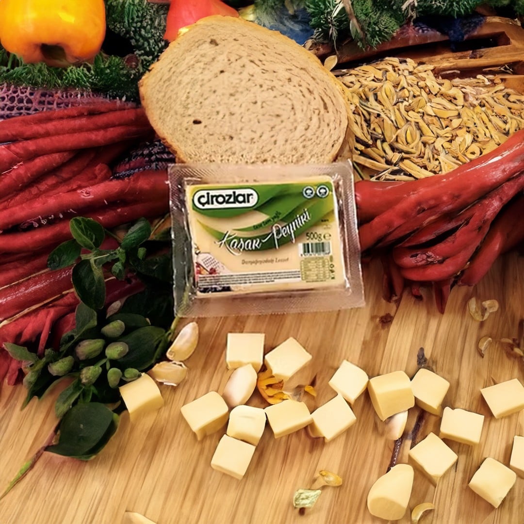 Çirozlar Tam Yağlı Taze Kaşar Peyniri Kare 500 gr