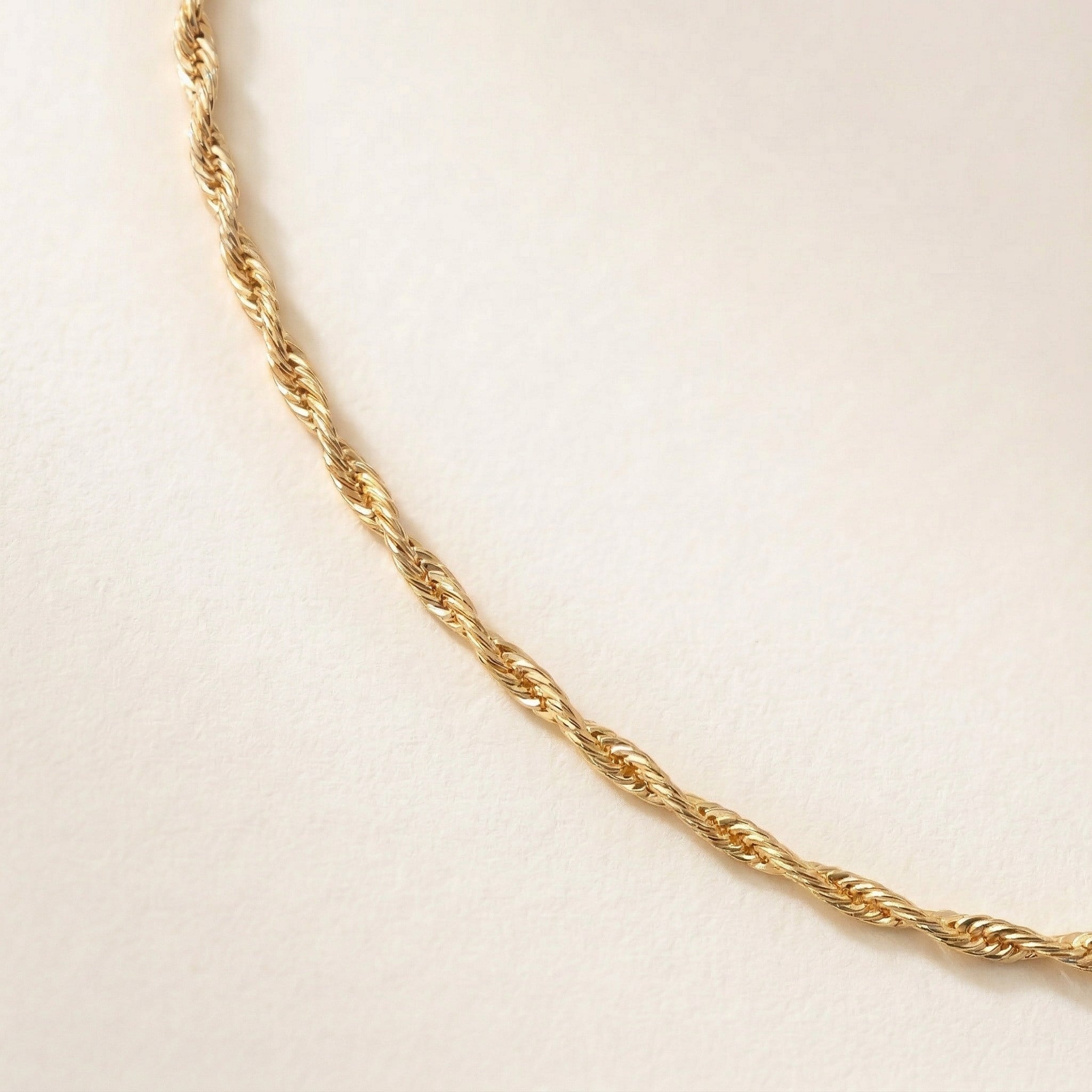 Burgu Zincir Kolye - 14K Altın Rengi Kaplama, 45 cm