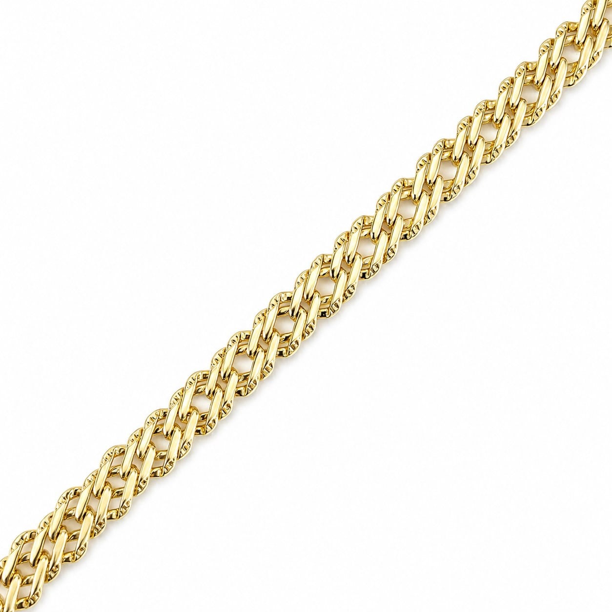 Hasır Örme Bileklik - 14K Altın Kaplama - 19 cm