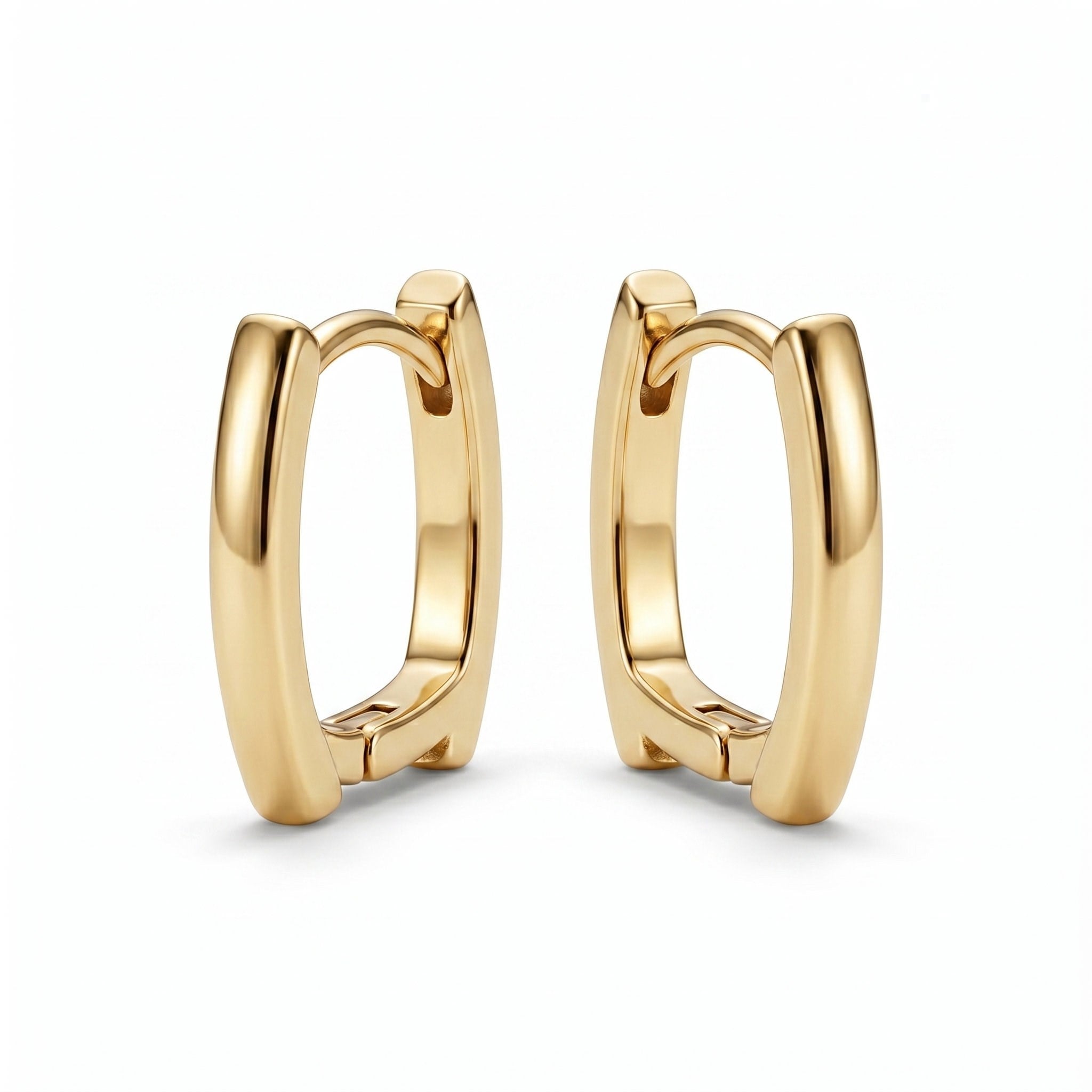 Kare Halka Küpe - 14K Altın Kaplama - 15 mm