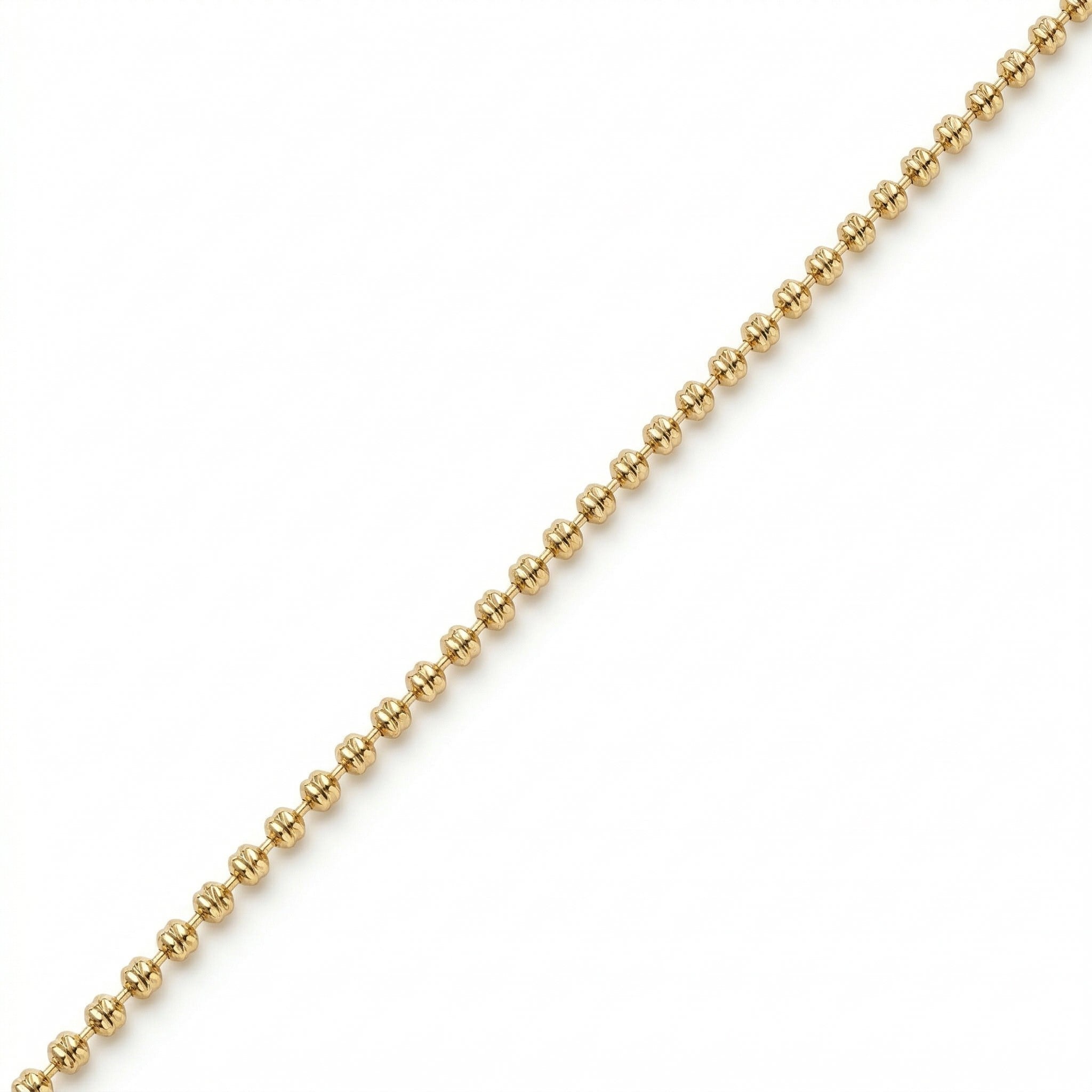 Mini Dorikalı Zincir Çelik Kolye - 14k Altın Rengi Kaplama, 45 cm / 1 mm