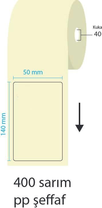 50x140 MM, PP, Şeffaf, 1' Lİ, 40 MM, 400 AD. BASKISIZ