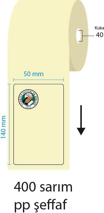 50x140 MM, PP, Şeffaf, 1' Lİ, 40 MM, 400 AD.