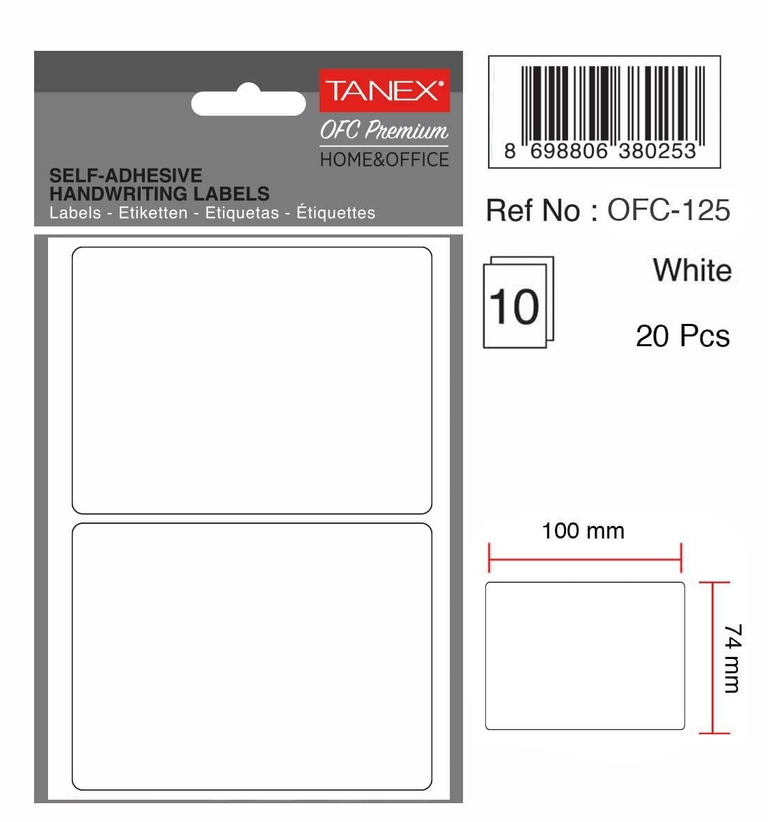 OFC-125 BEYAZ OFİS ETİKETİ 10 AD.
