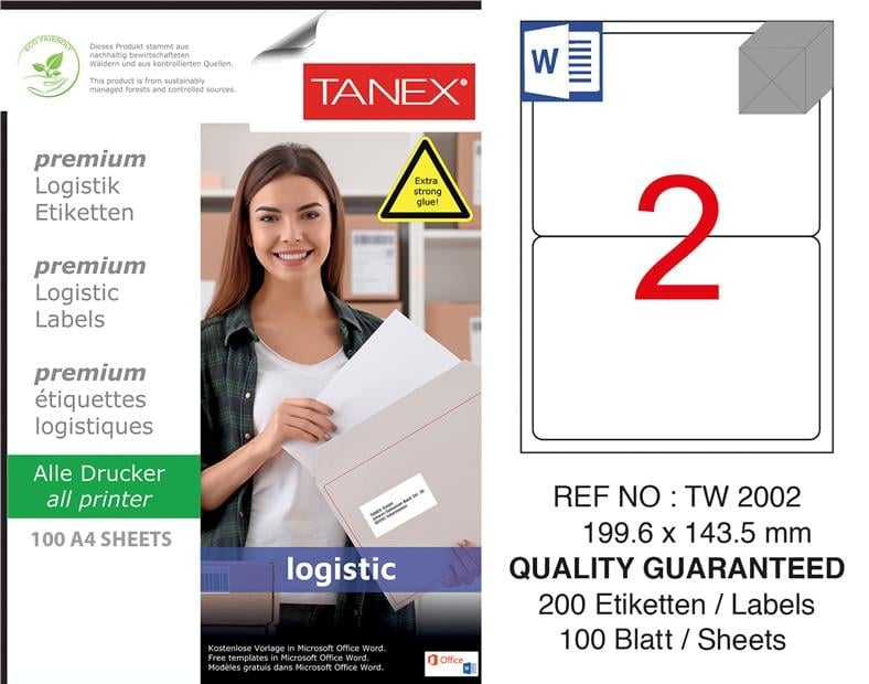 TW-2002 199,6x143,5 mm LOJİSTİK ETİKET 