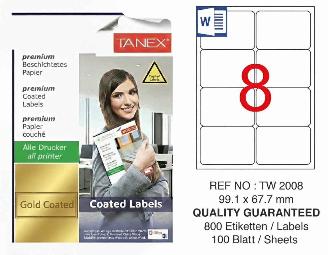TW-2008 99,1x67,7 mm GOLD LASER ETİKET 